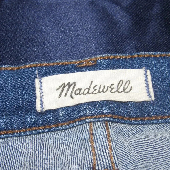 MADEWELL 9” High Riser Skinny Skinny Medium Wash Distressed Jeans Size 26T - Picture 5 of 7